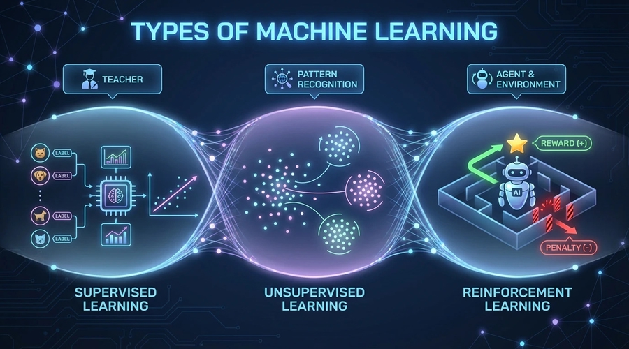 انواع یادگیری ماشین