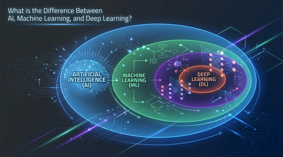 تفاوت AI، ML و Deep Learning